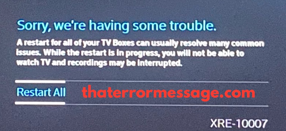 Sorry Having Some Trouble Comcast Xfinity Xre 10007