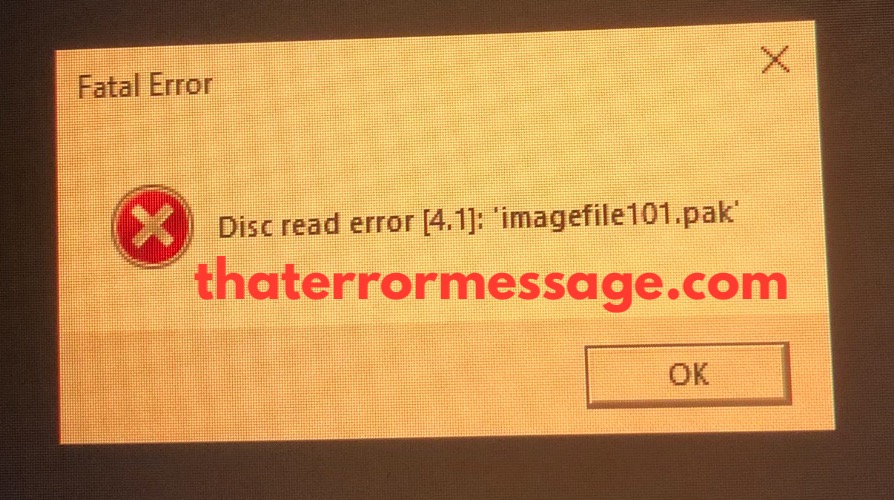 Disc Read Error 41 Imagefile101 Pak