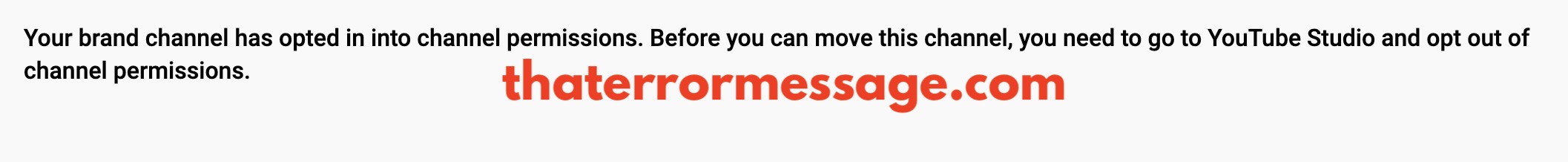 Your Brand Channel Has Opted In Into Channel Permissions