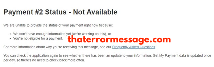 Payment 2 Status Not Available Irs