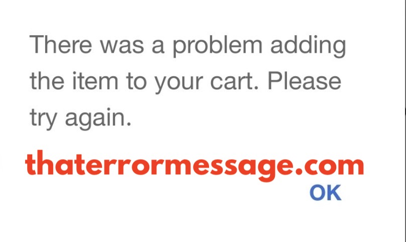 Problem Adding The Item To Your Cart Target