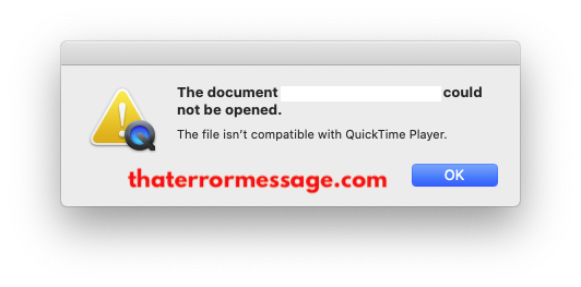 The File Isnt Compatible With Quicktime Player