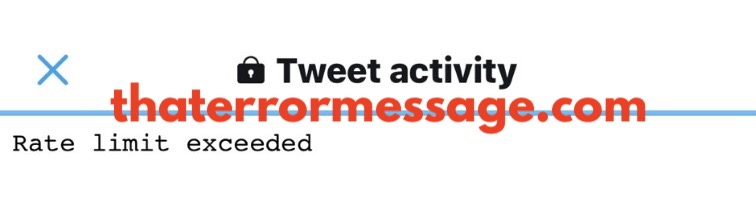 Rate Limit Exceeded Twitter