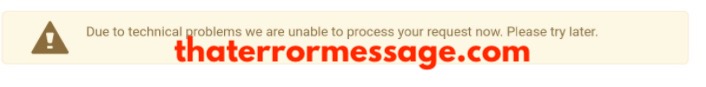 Due To Technical Problems We Are Unable To Process Your Request Now State Bank Of India