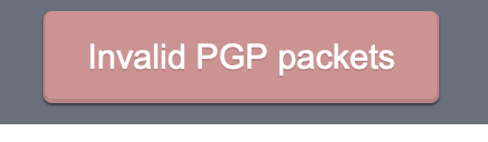 Invalid Pgp Pakcets Protonmail