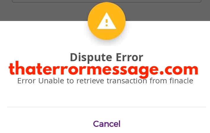 Dispute Error Fcmb