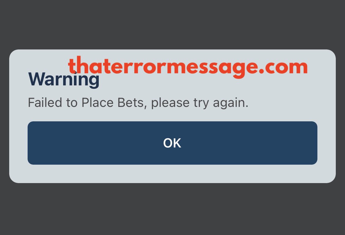 Failed To Place Bets Please Ry Again William Hill
