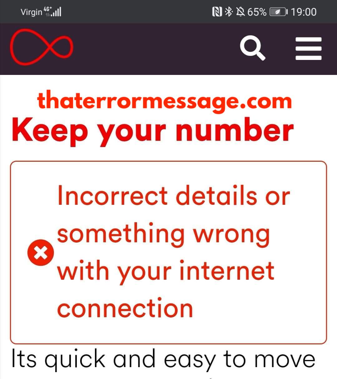 Incorrect Details Or Something Wring With Your Internet Connection
