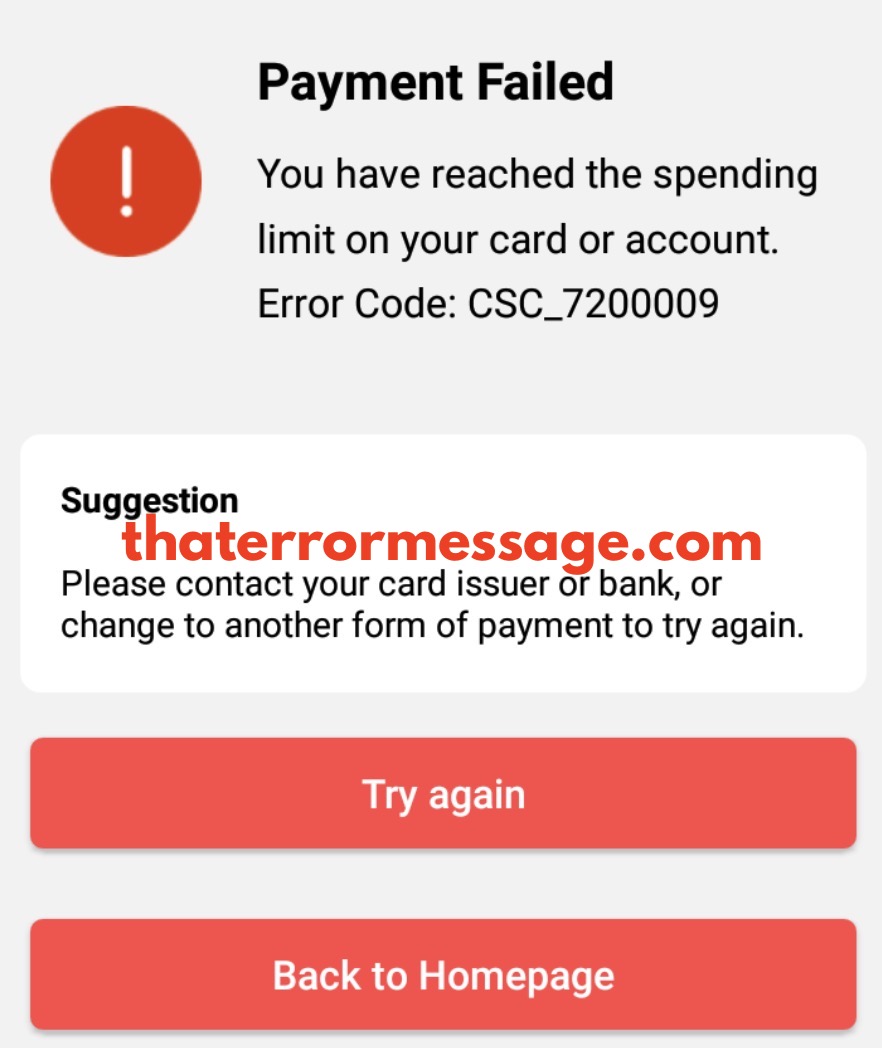 Payment Failed Error Code Csc 7200009 Zenith Bank