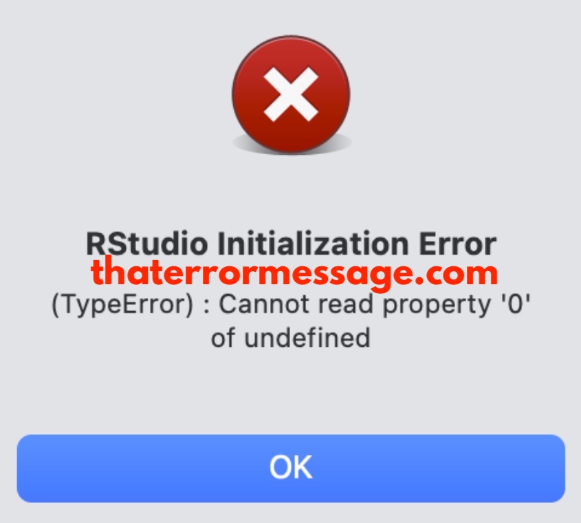 Rstudio Initialization Error