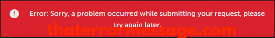 Sorry A Problem Occurred While Submitting Your Request Jagex