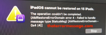 System Cannot Be Restore On This Device 0x4 4