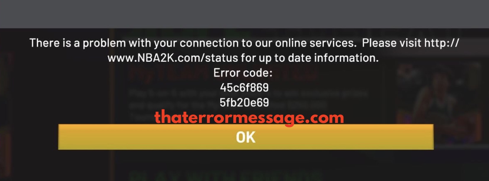 There Is A Problem With Your Connection To Our Online Services Nba 2k