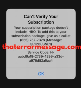 Cant Verify Your Subscription Hbo