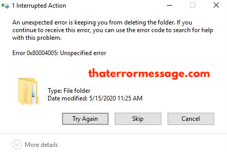 Sharepoint Error 0x80004005 Unspecified Error