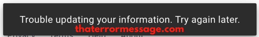 Trouble Updating Your Information Youtube