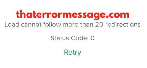 Load Cannot Follow More Than 20 Redirections Status Code 0 Stock X