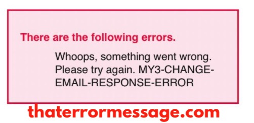 My3 Change Email Response Error Three Uk