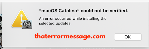 Macos Catalina Could Not Be Verified