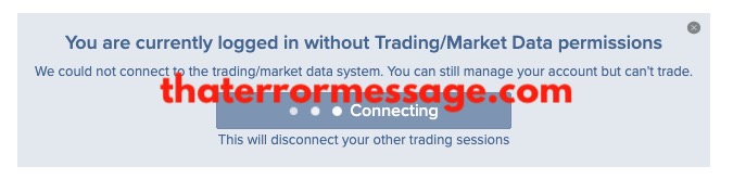 We Could Not Connect The The Trading Market Data Systems Interactive Brokers