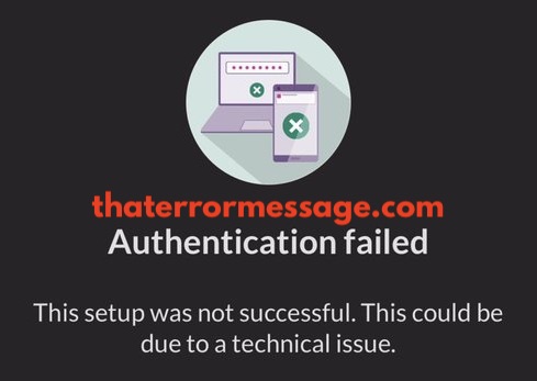 Authentication Failed Setup Was Not Successful Roi
