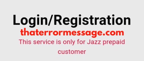 Service Is Only For Jazz Prepaid Customer Jazz Pakistan