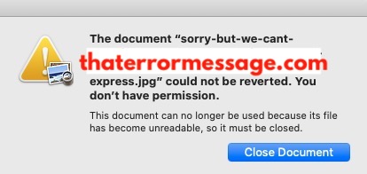 The Document Could Not Be Reverted You Dont Have Permission