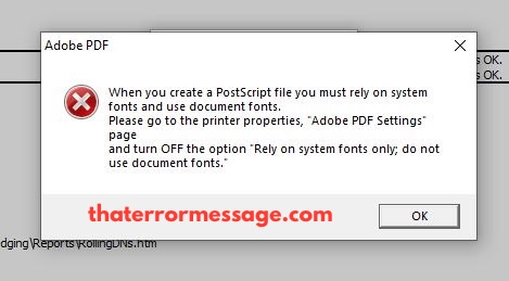 Adobe Pdf When You Create A Postscript File You Must Rely On System Fonts