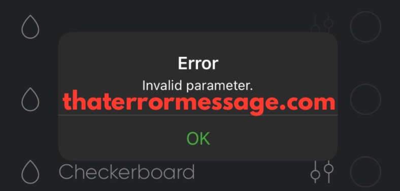 Error Invalid Parameter Nanoleaf