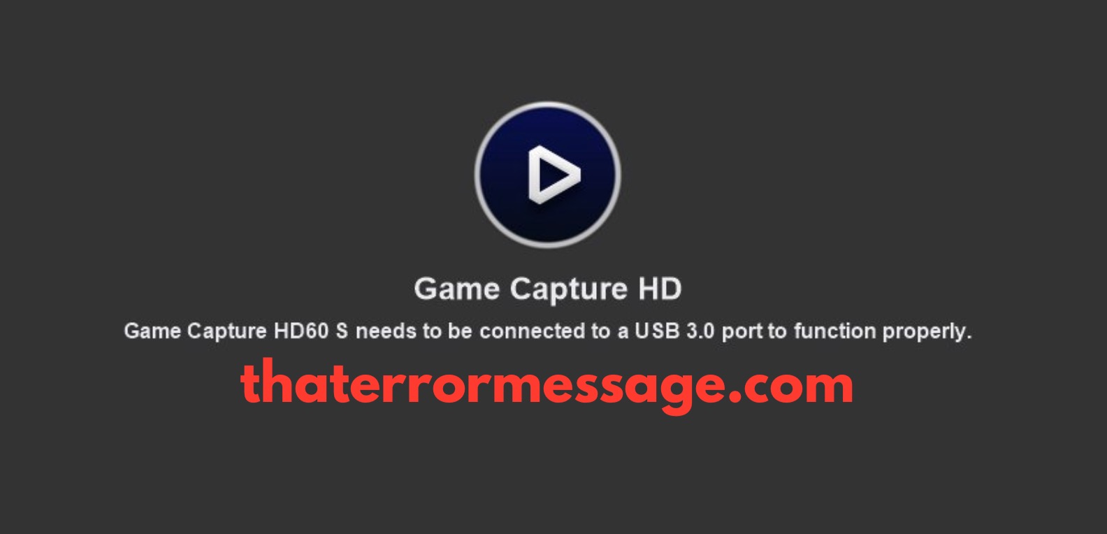 Game Capture Hd60 S Needs To Be Connected To A Usb 3 Port Elgato