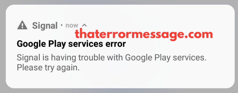 Google Play Services Error Signal App