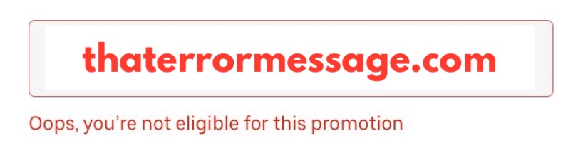 Oops Youre Not Eligible For This Promotion Uber