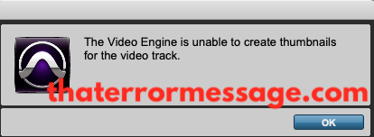 Video Engine Is Unable To Create Thumbnails Avid