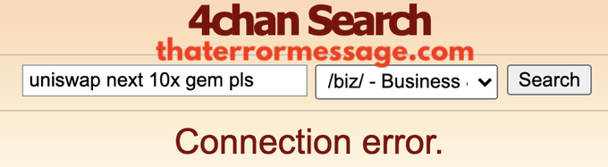 Connection Error 4chan