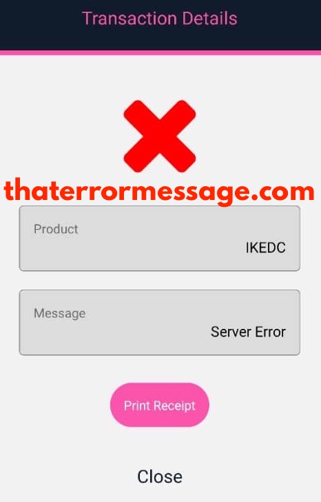 Server Error Ikeja Electric