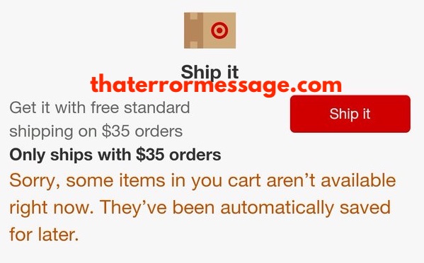 Sorry Some Items In Your Cart Arent Available Right Now Target