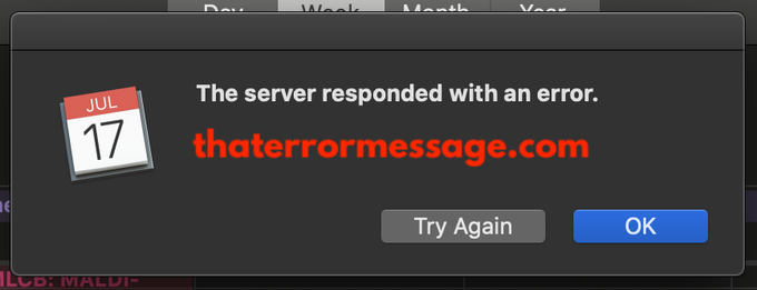 The Server Responded With An Error Apple Calendar
