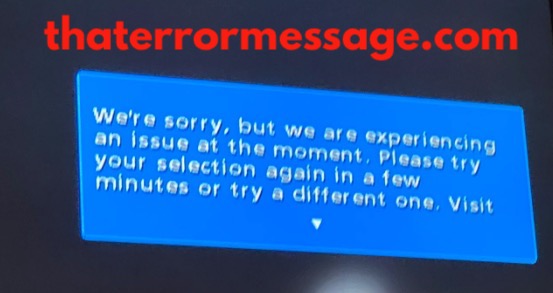 We Are Experiencing An Issue At The Moment Comcast Xfinity