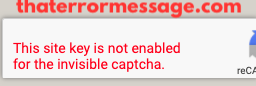 Google This Site Key Is Not Enabled For Invisible Captcha Phpbb