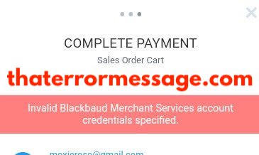 Invalid Blackbaud Merchant Services Account Credentials Specified