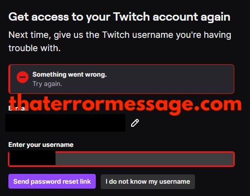 Something Went Wrong Twitch