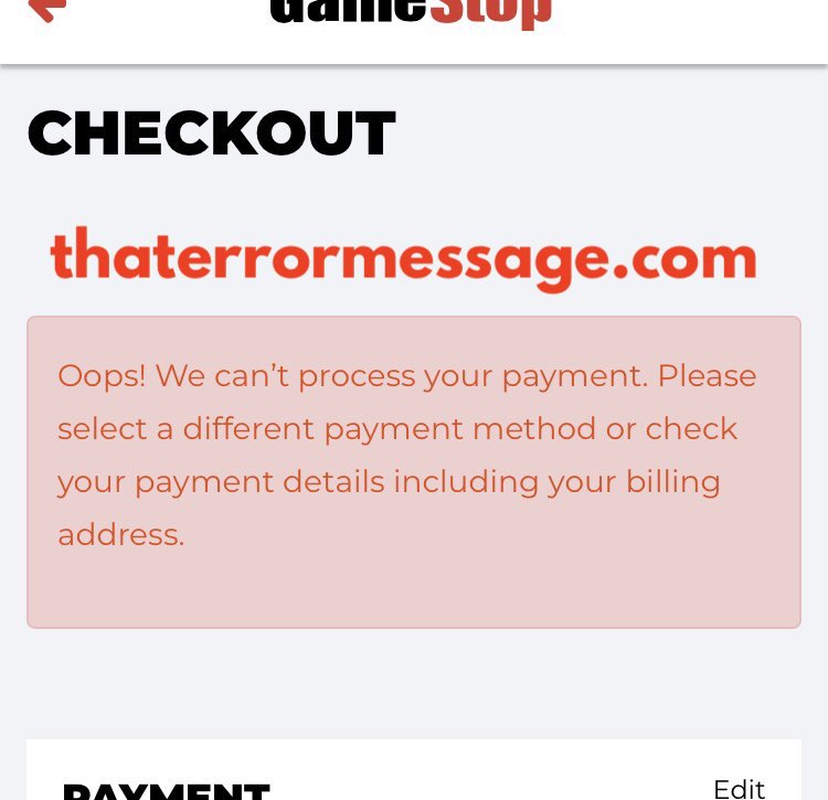 We Cant Process Your Payment Gamestop