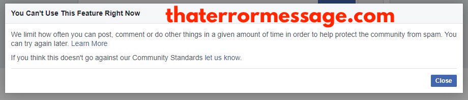 You Cant Use This Feature Right Now Facebook