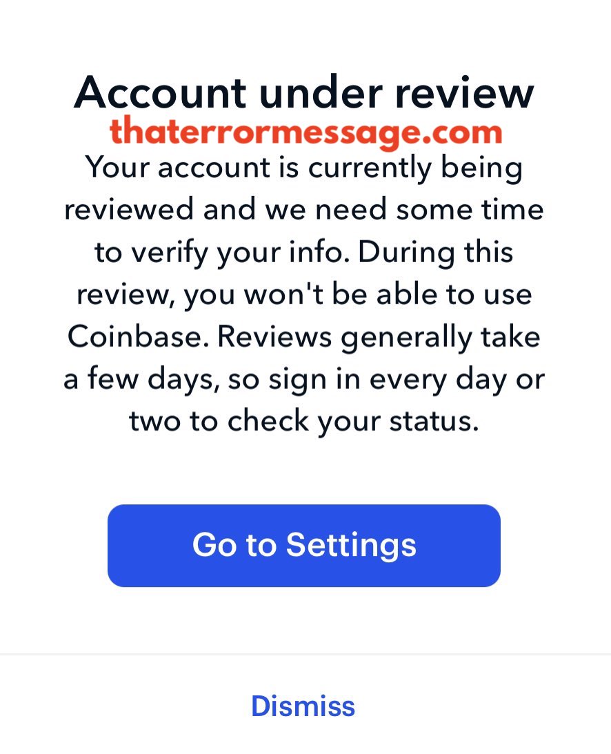 Your Account Is Currently Being Reviewed Coinbase