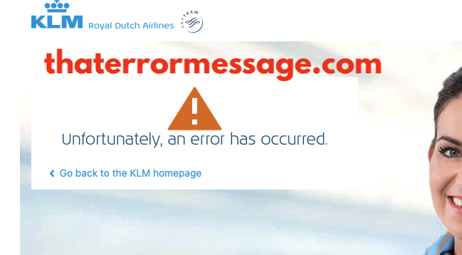 An Error Has Occurred Klm Royal Dutch Airlines