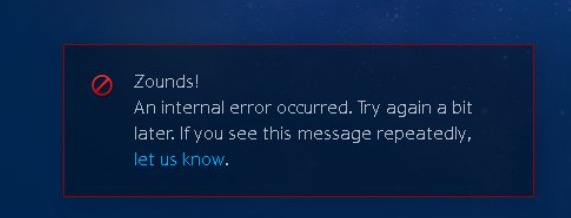 An Internal Error Occurred Blizzard Balance