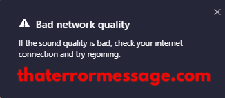 Bad Network Quality Microsoft Teams
