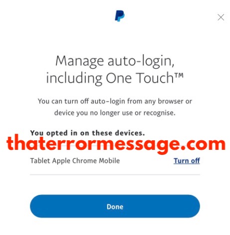 Manage Auto Login Paypal Turned On Automatically