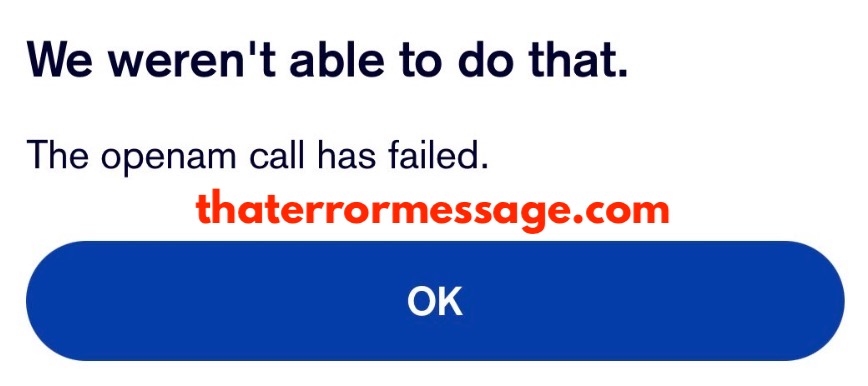 The Openam Call Has Failed Tsb