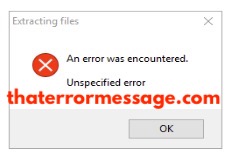 Unspecified Error Net Framework